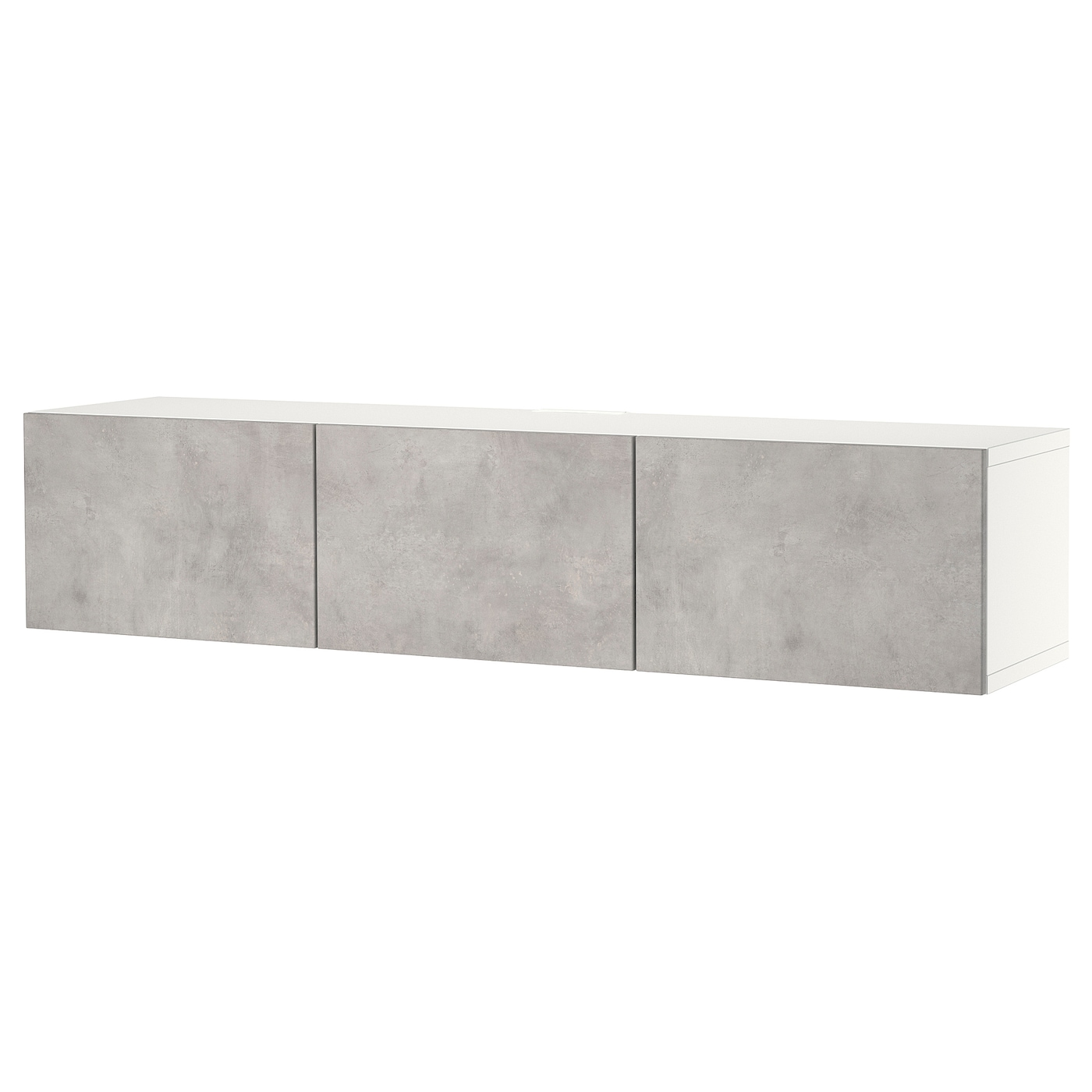 IKEA BESTÅ ława TV z drzwiami, biały/Kallviken jasnoszary, 180x42x38 cm