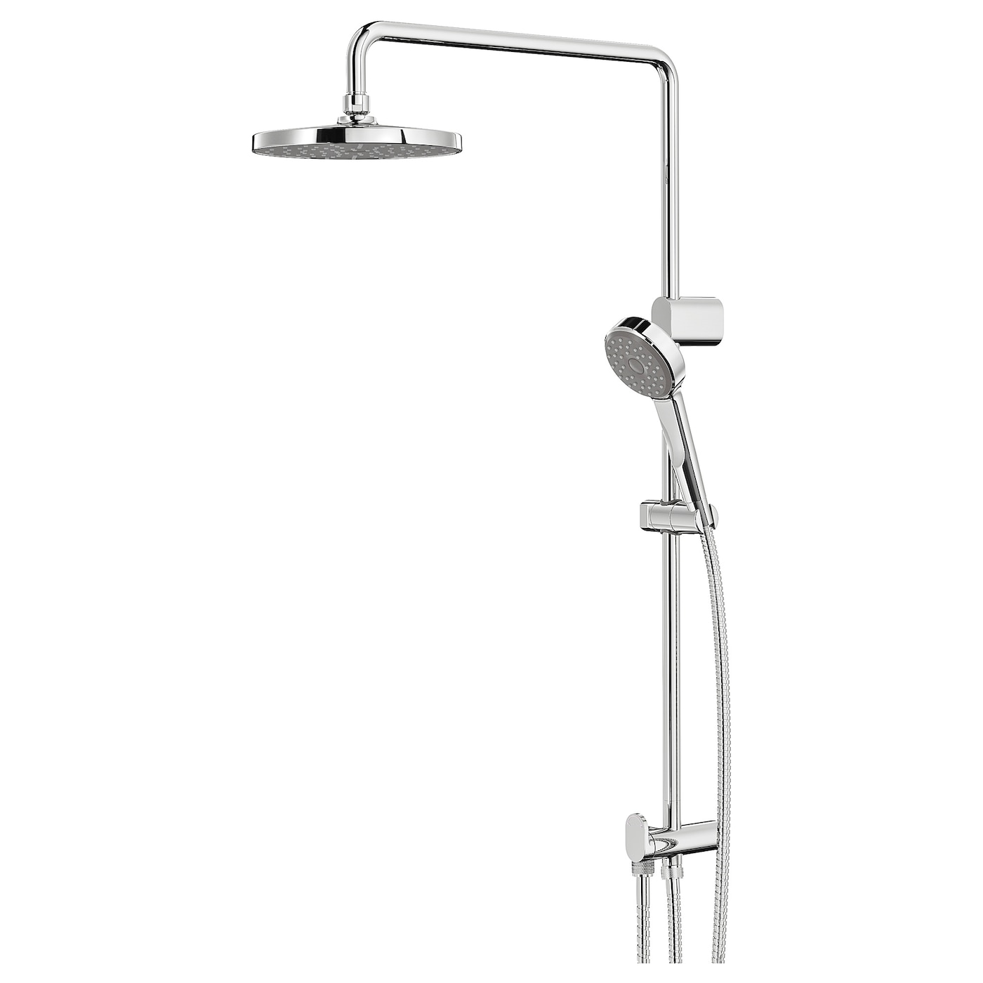 IKEA BROGRUND Zestaw prysznicowy z deszczownicą, chrom, Średnica prysznica ręcznego: 90 mm