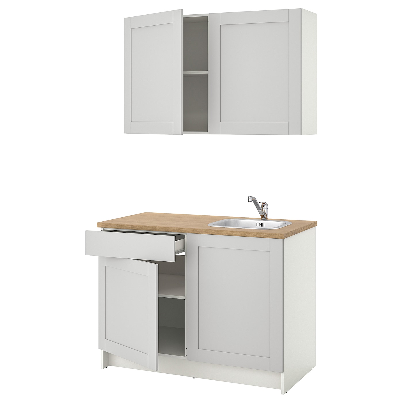 IKEA KNOXHULT kuchnia, szary, 120x61x220 cm