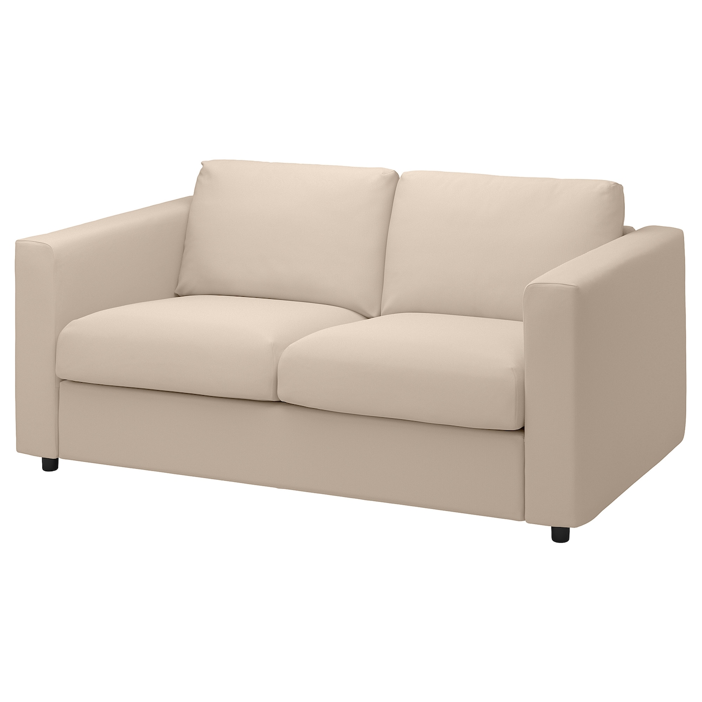 IKEA VIMLE sofa 2-osobowa, Hallarp beżowy, Wysokość z poduchami oparcia: 83 cm
