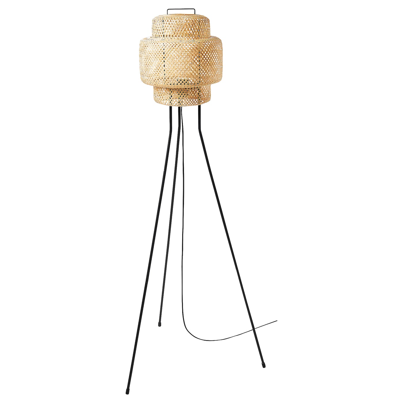 IKEA SINNERLIG lampa podłogowa, bambus/wykonano ręcznie, Maks.: 13 Wat