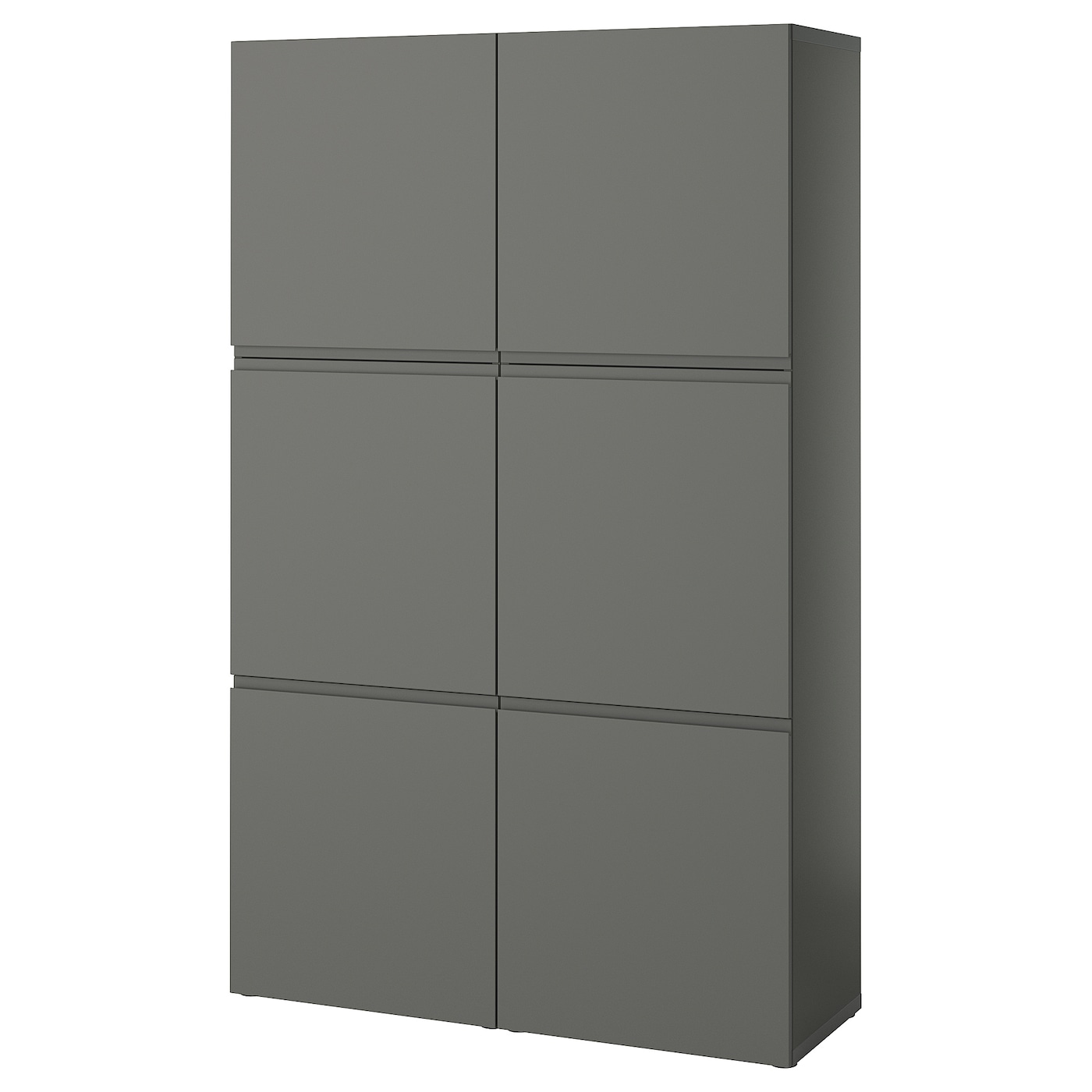 IKEA BESTÅ kombinacja z drzwiami, ciemnoszary/Västerviken ciemnoszary, 120x42x193 cm