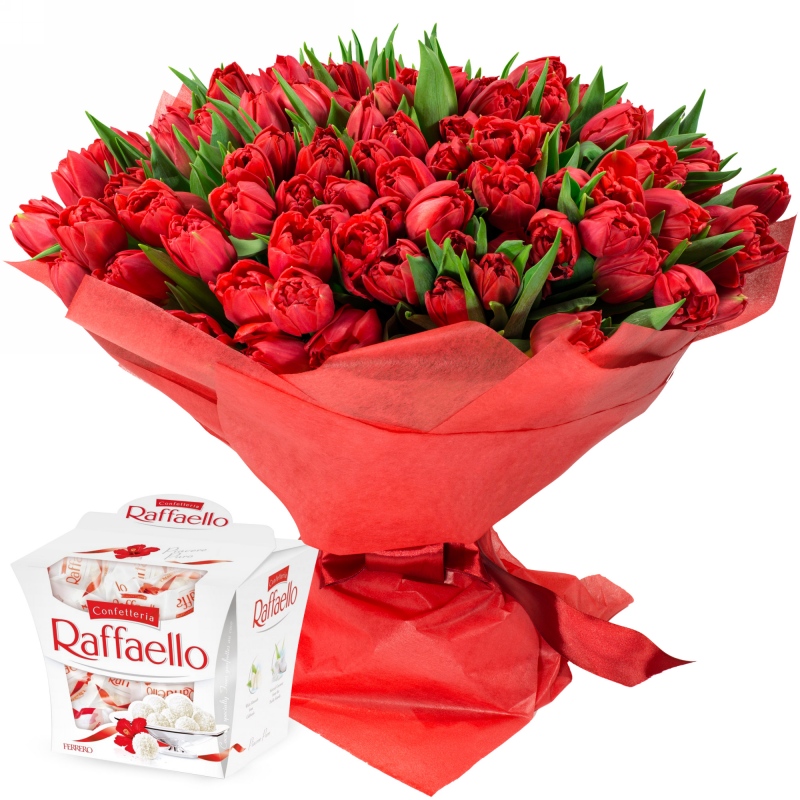 Kobiece tulipany z Raffaello