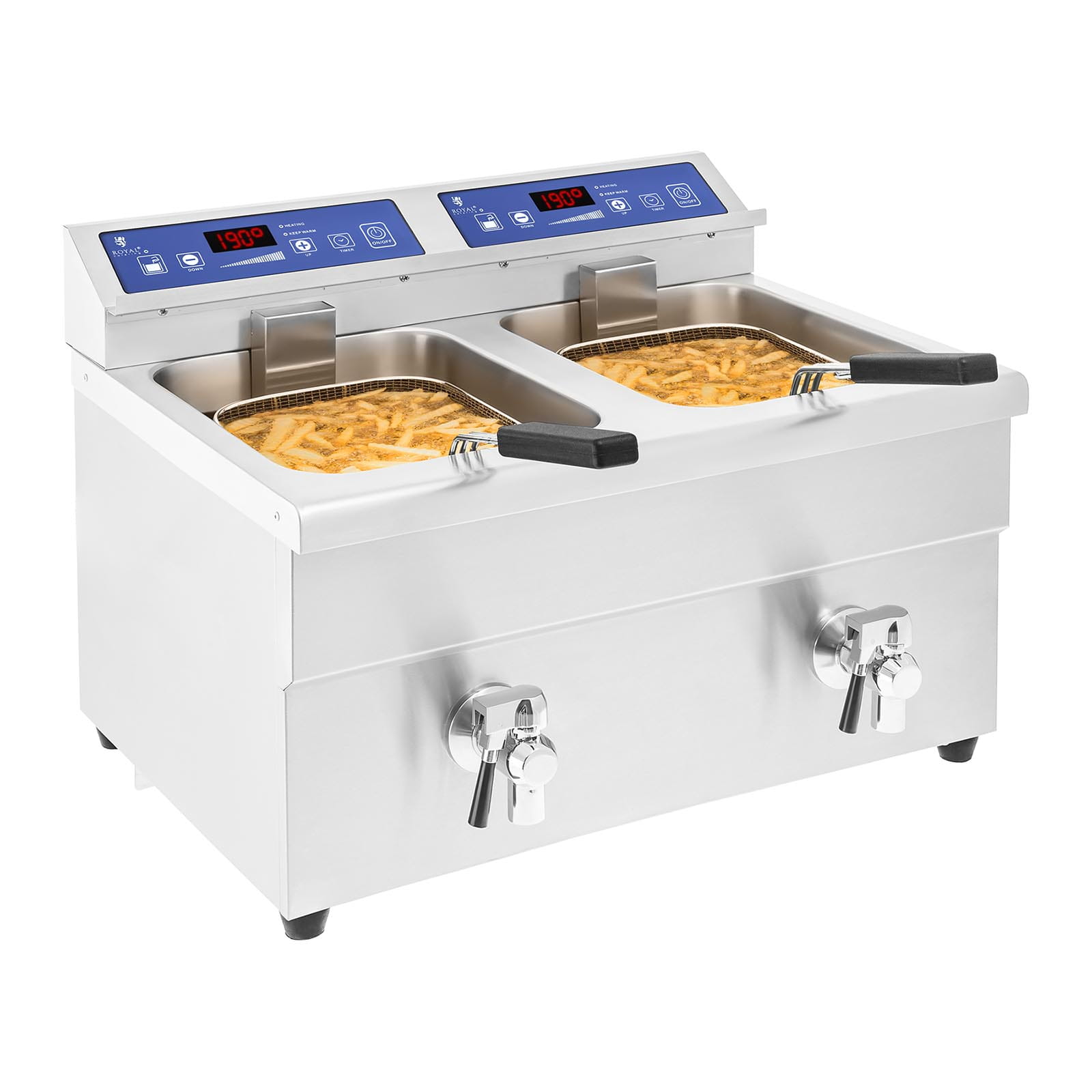 Dwukomorowa frytownica indukcyjna 2x10L