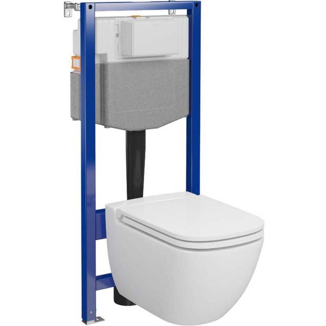 CERSANIT Zestaw podtynkowy AQUA PLUS mechaniczny z miską CASPIA i des