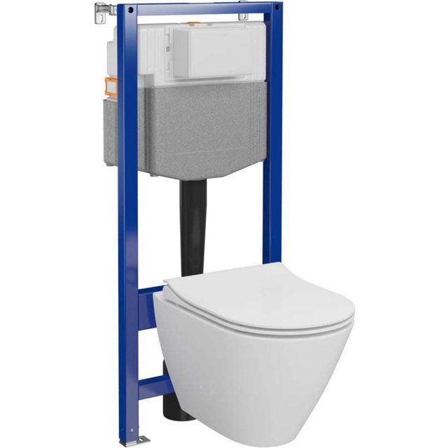 CERSANIT Zestaw podtynkowy AQUA PLUS mechaniczny z miską CITY i deską