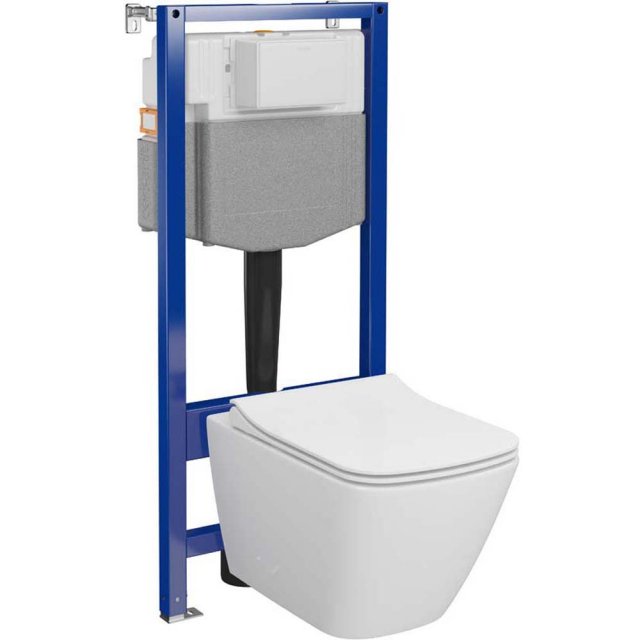 CERSANIT Zestaw podtynkowy AQUA 50 mechaniczny, miska CITY PRO SQ, de