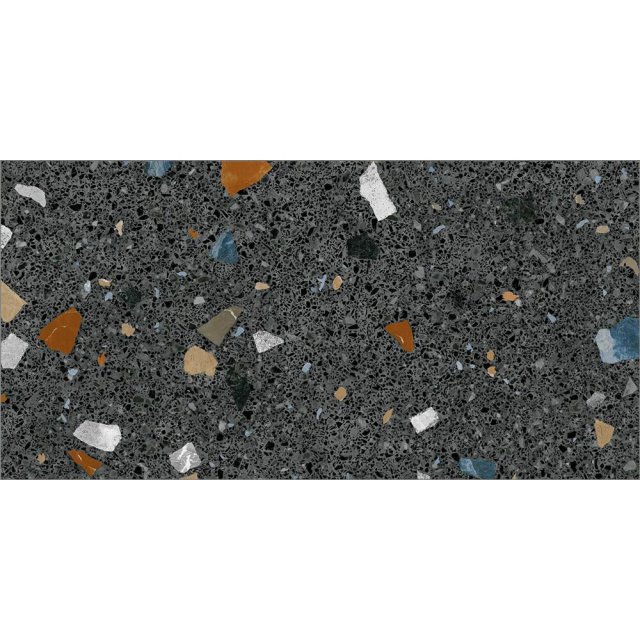Gres szkliwiony hiszpański Arcana Ceramica Stracciatella-R Grafit 60x