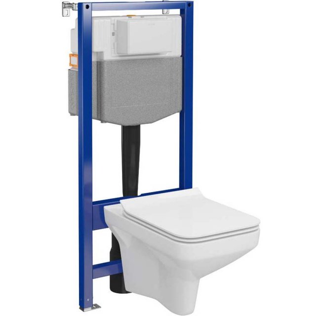 CERSANIT Zestaw podtynkowy AQUA PLUS mechaniczny z miską COMO i deską