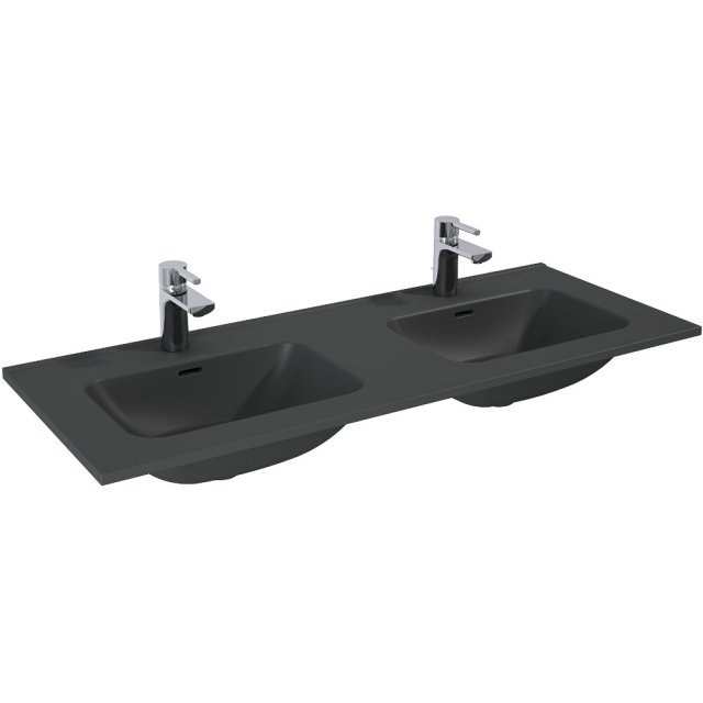 ELITA Umywalka pojedyncza meblowa SKAPPA 120 duo, ceram anthracite ma