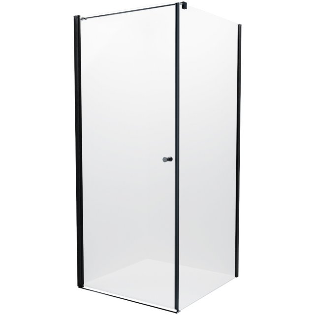 NEW TRENDY kabina prysz. SUPERIA BLACK prostokątna 80x90x195 szkło cz