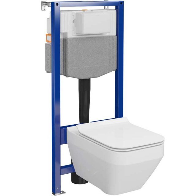 CERSANIT Zestaw podtynkowy AQUA PLUS mechaniczny z miską CREA i deską
