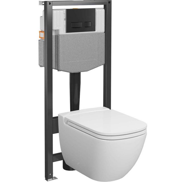 CERSANIT Zestaw podtynkowy COBE SYSTEM 50 mech, miska CASPIA, deska,