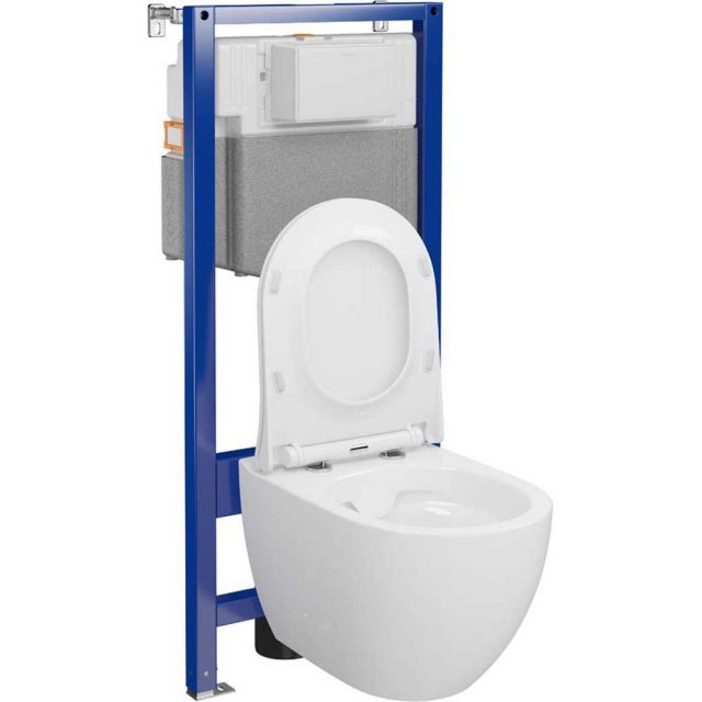 CERSANIT Zestaw podtynkowy AQUA 50 mechaniczny, miska, deska duroplas
