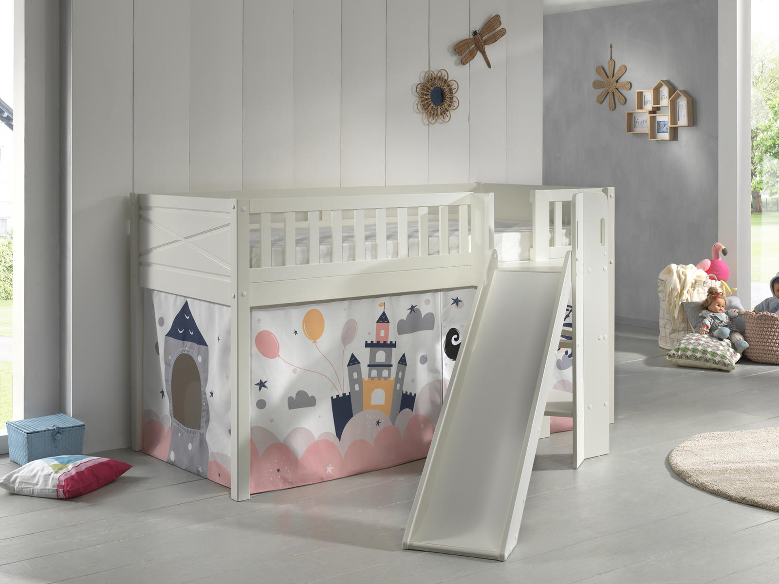 Łóżko dziecięce ze zjeżdżalnią Scotti Sophie basic