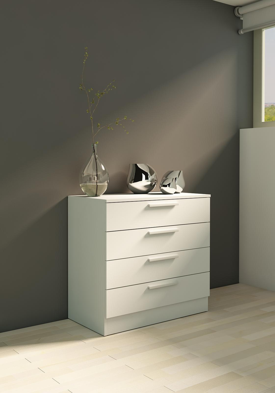 Komoda z czterema szufladami Eco white
