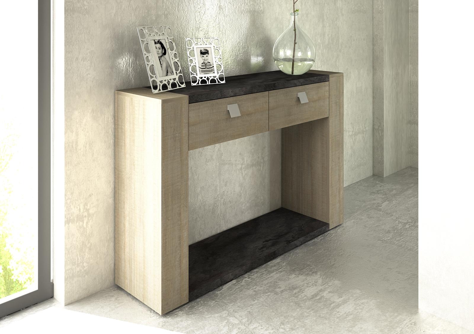 Komoda pod ścianę Rita grey oak