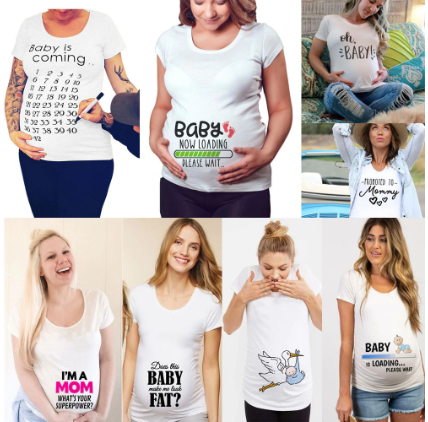 T-shirt Damski ciążowy różne wzory