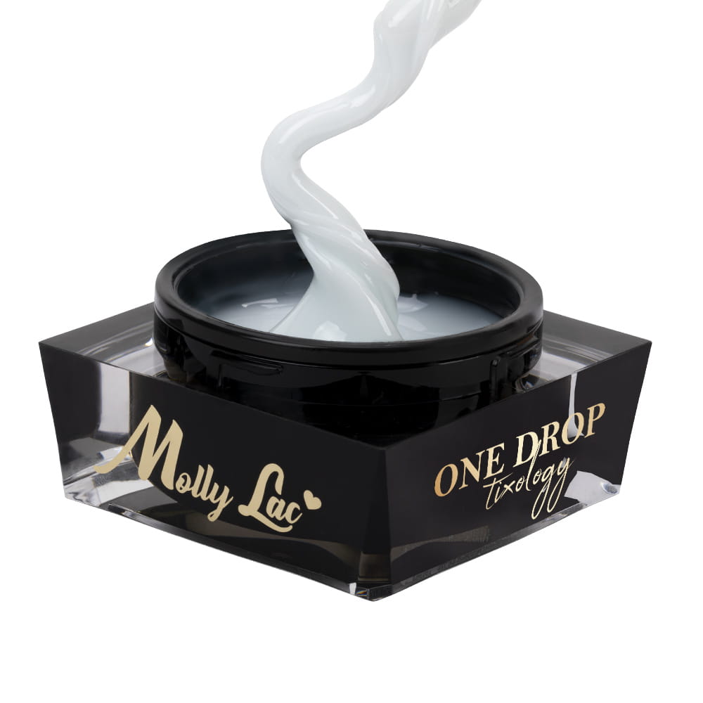 Żel budujący z tiksotropią MollyLac One Drop Tixology Silky White 50 g
