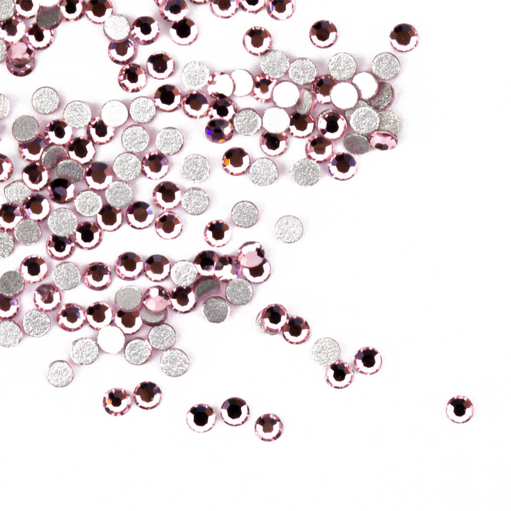 Cyrkonie do paznokci szklane SS3 Light Rose ok.50 szt
