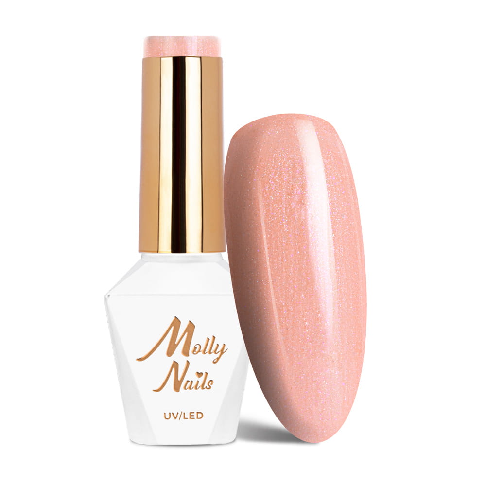 Lakier hybrydowy Molly Nails Yoghurt Sweet Eclair HEMA/Di-HEMA Free 8g Nr 127