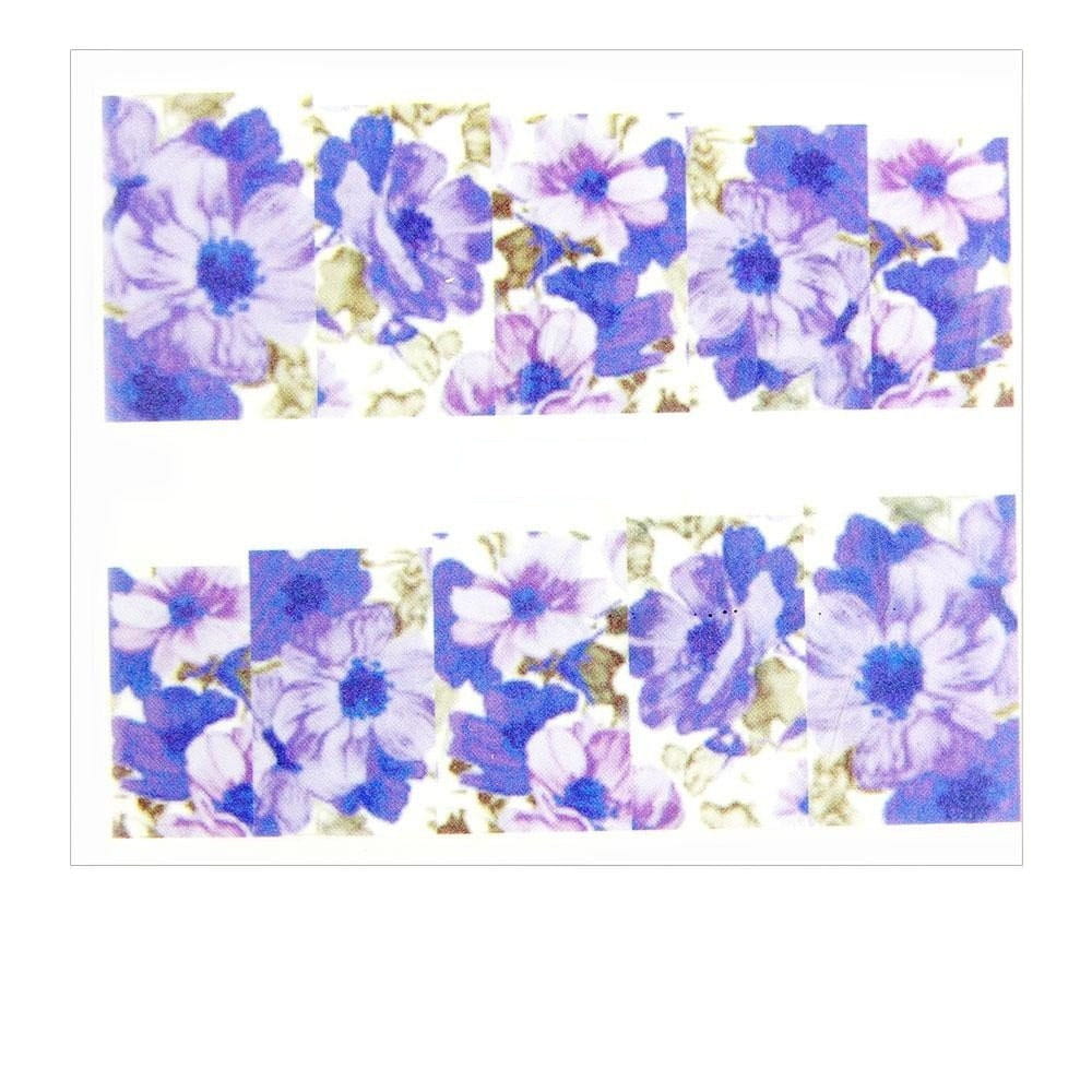 Naklejki wodne do paznokci arkusz 6,5 x 5,5cm na 10 palców yb Nr 891
