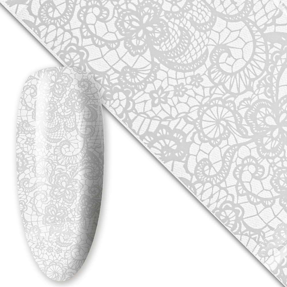 Folia transferowa do paznokci 80 cm White Nr 8