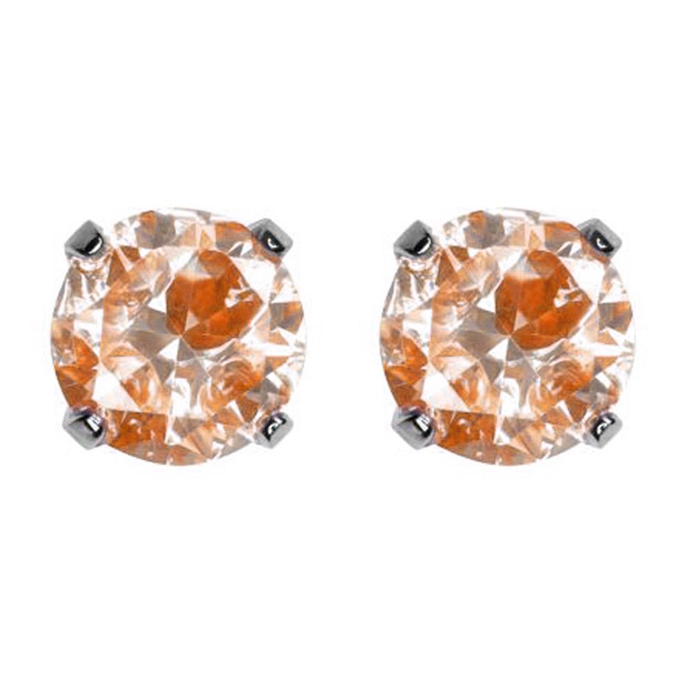 Kolczyki cubic zirconia neon red w pazurkach srebrne system 75 7592 0163