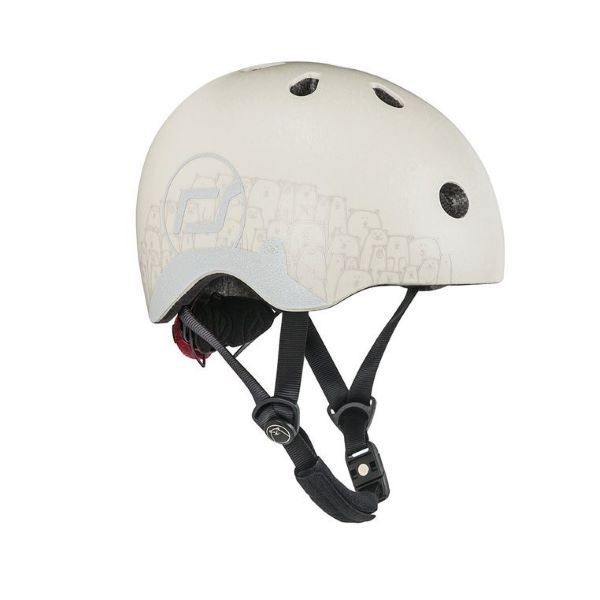 ScootandRide Kask z odblaskami Reflective XXS-S od 1-5 lat - rozmiar głowy 45–51cm-Ash