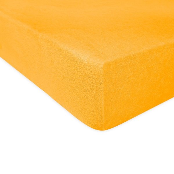 Grube Prześcieradło FROTTE 160x200 na gumkę wz. 004 żółty