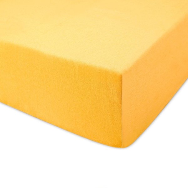 Prześcieradło JERSEY 70x140 na gumkę wz. D004 (żółty)