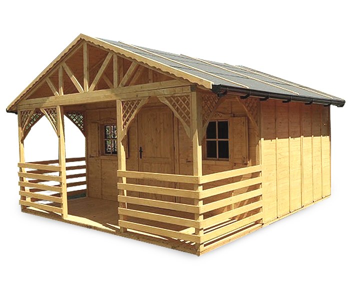 Domek ogrodowy | John 450 x 450 cm + taras 225 cm