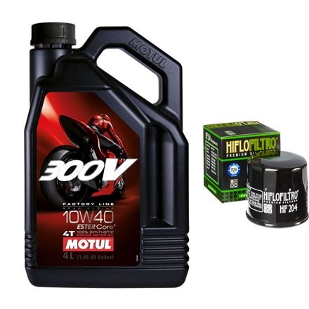 Olej motul 300v 10w40 racing 4l + filtr oleju