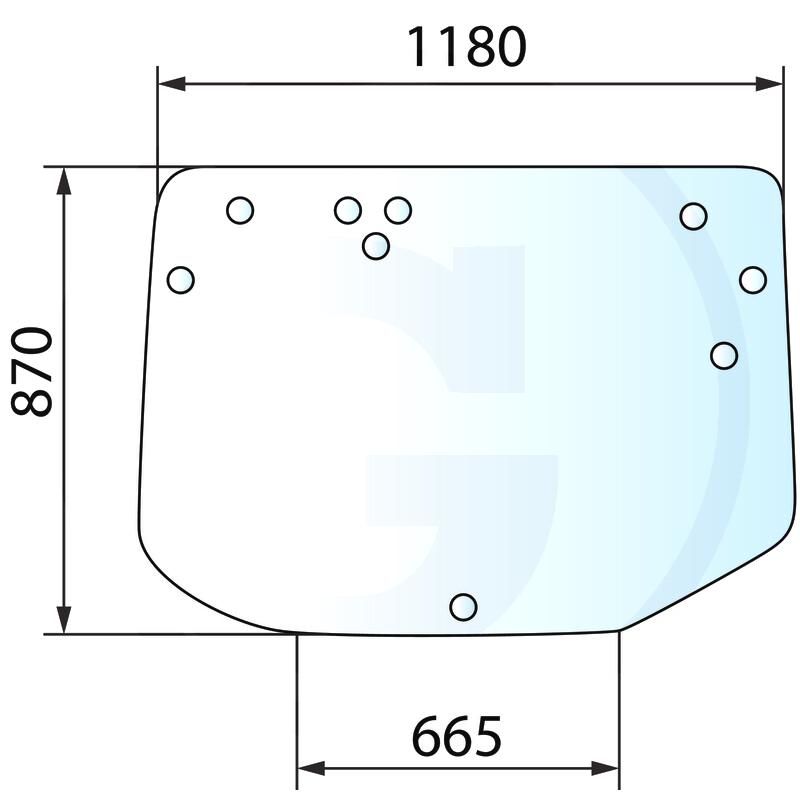 Szyba tylna Fendt 512 Vario 724 737812050080