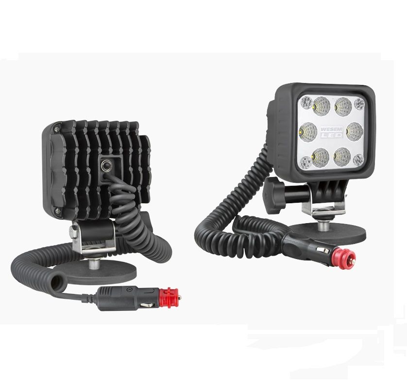 Lampa robocza LED 3000lm uchwytem magnetycznym, przewodem spiralnym wyłącznik LED9B.53895 Wesem