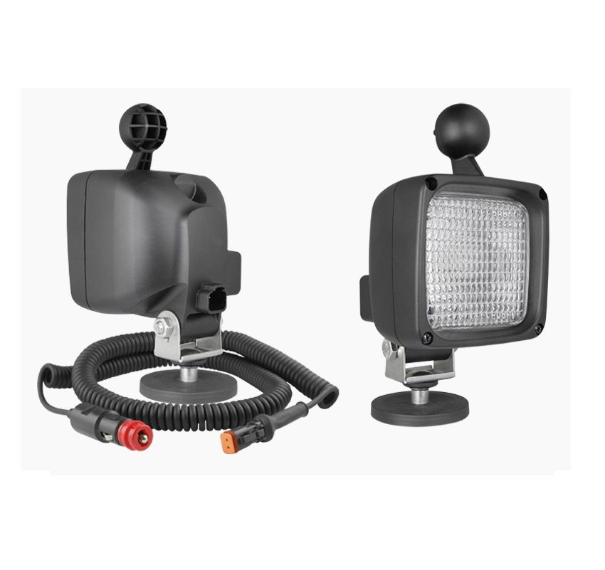 Halogenowa lampa robocza z uchwytem magnetycznym i przewodem spiralnym DT06-2S H3 24V LKR5.39917 Wesem