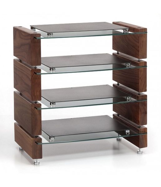 Stolik custom design milan 6 hi-fi 4 acoustic walnut z platformami antywibracyjnymi