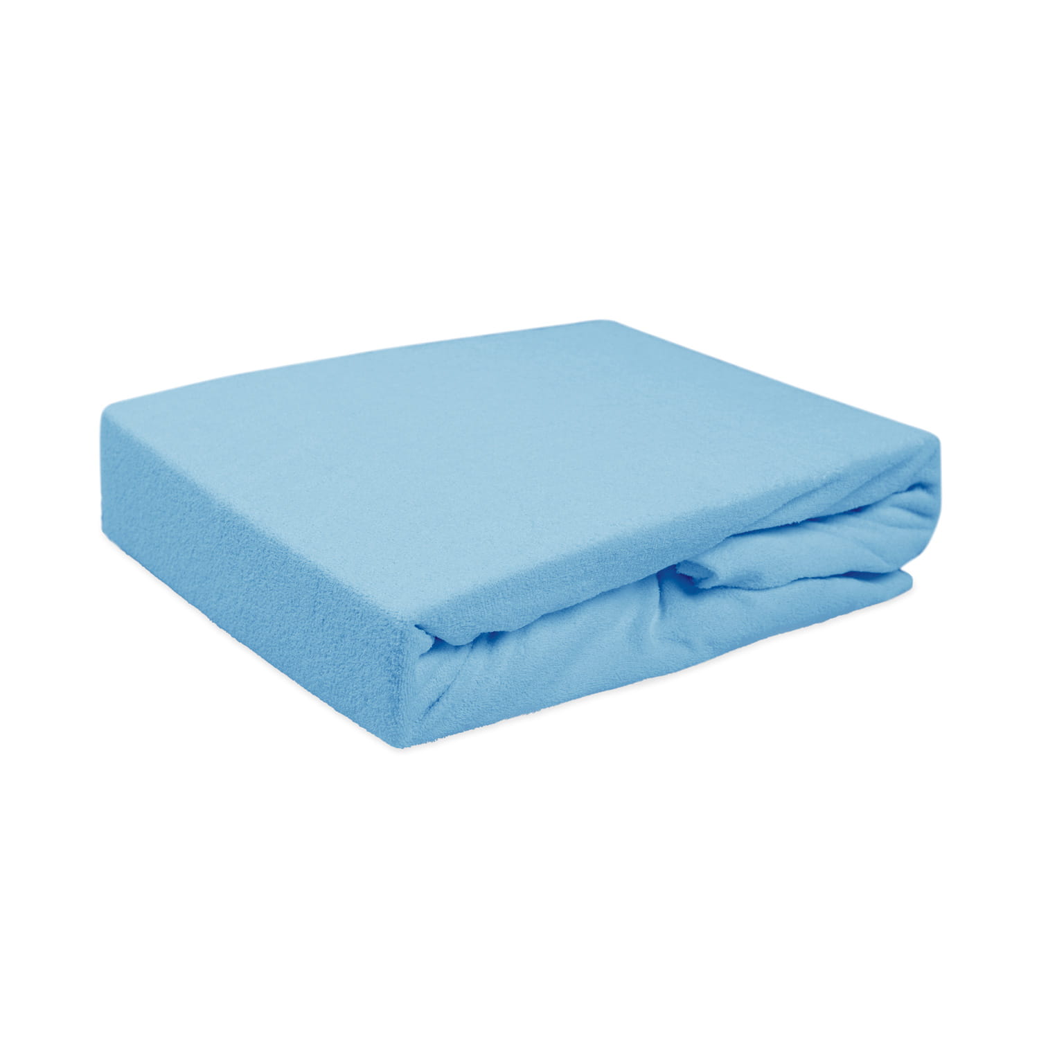 Prześcieradło frotte z gumką 120x200 niebieski