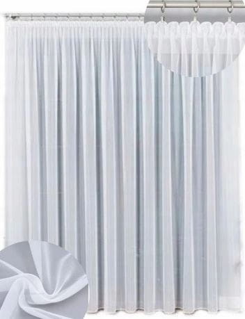 Firana gotowa z woalu VEGA wys 270x550cm idealna dla salonu z ołowianką