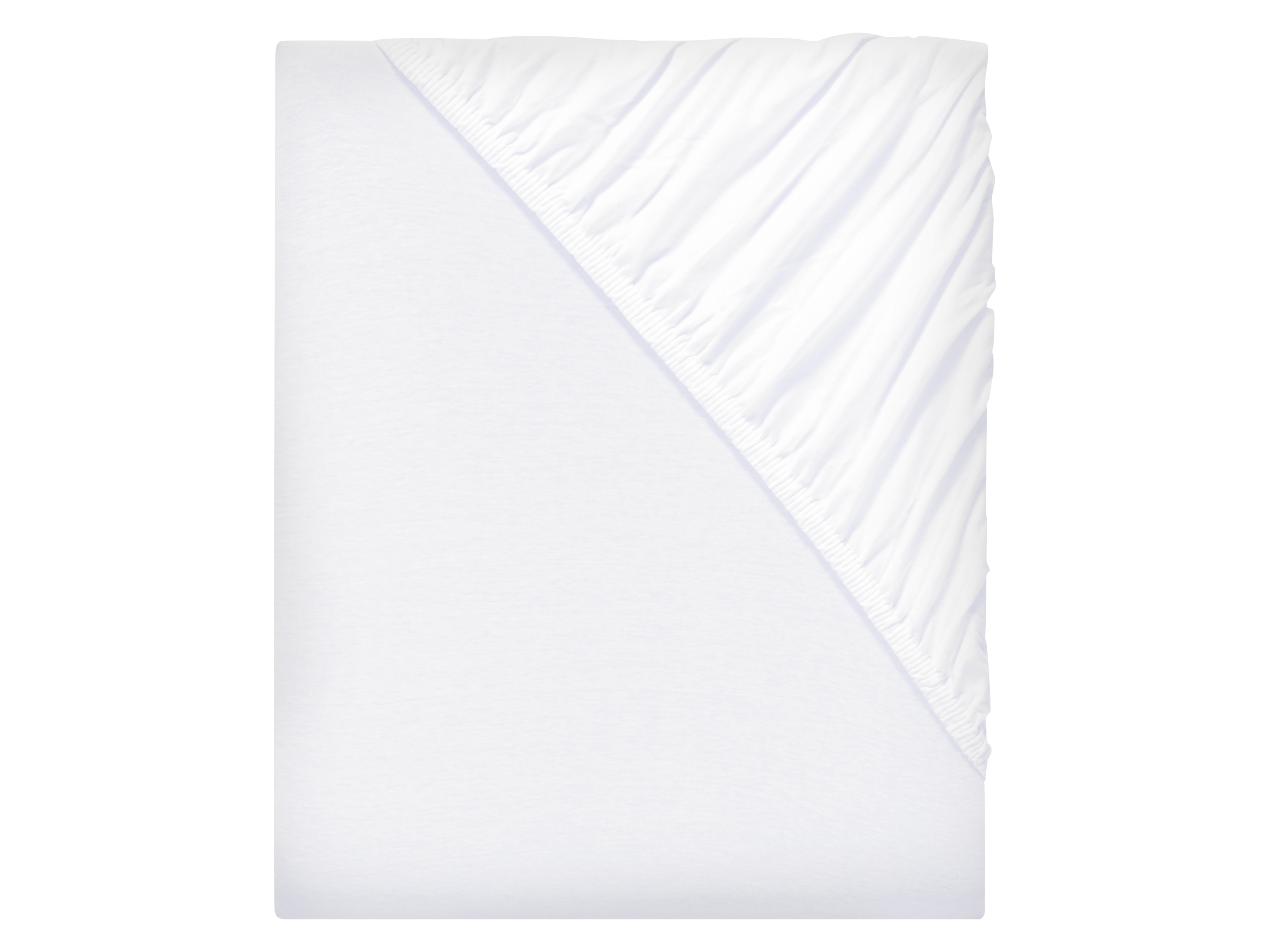 Livarno home Prześcieradło z dżerseju z gumką, 180-200 x 200 cm Biały