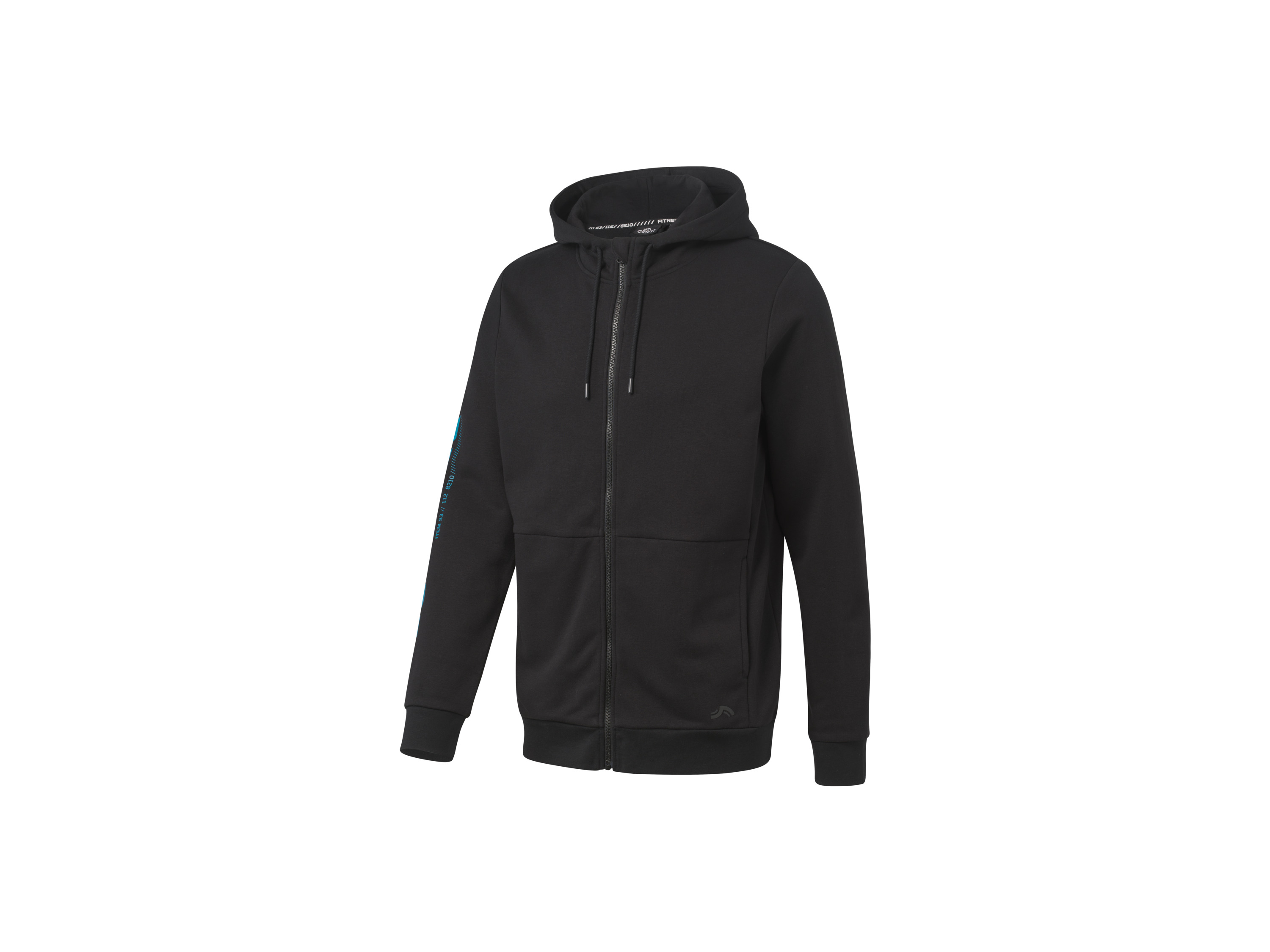 Crivit Męska bluza fitness z bawełną L 52/54, Czarny