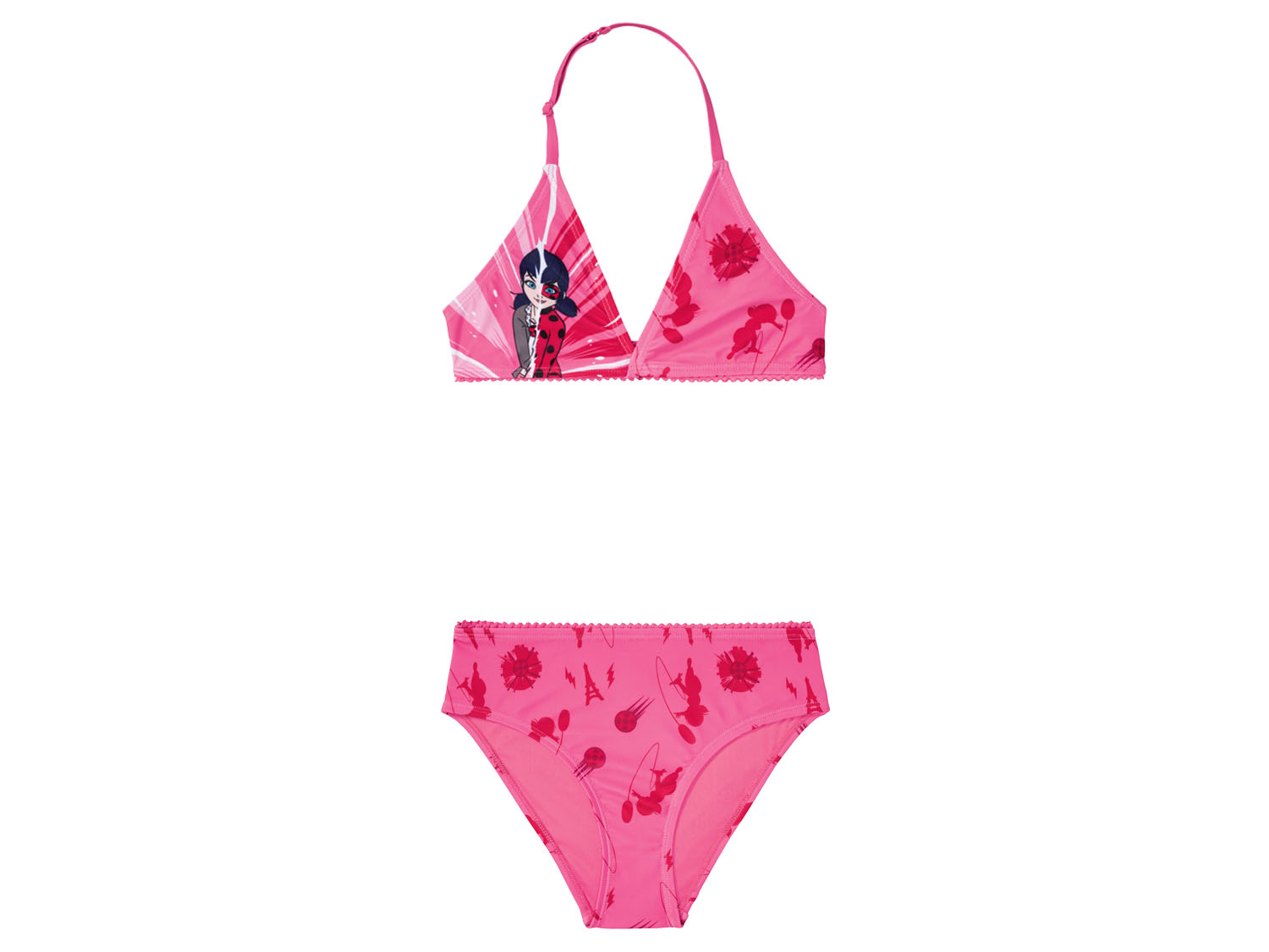 Strój kąpielowy lub bikini dziewczęce z bohaterami bajek Miraculum, 146/152
