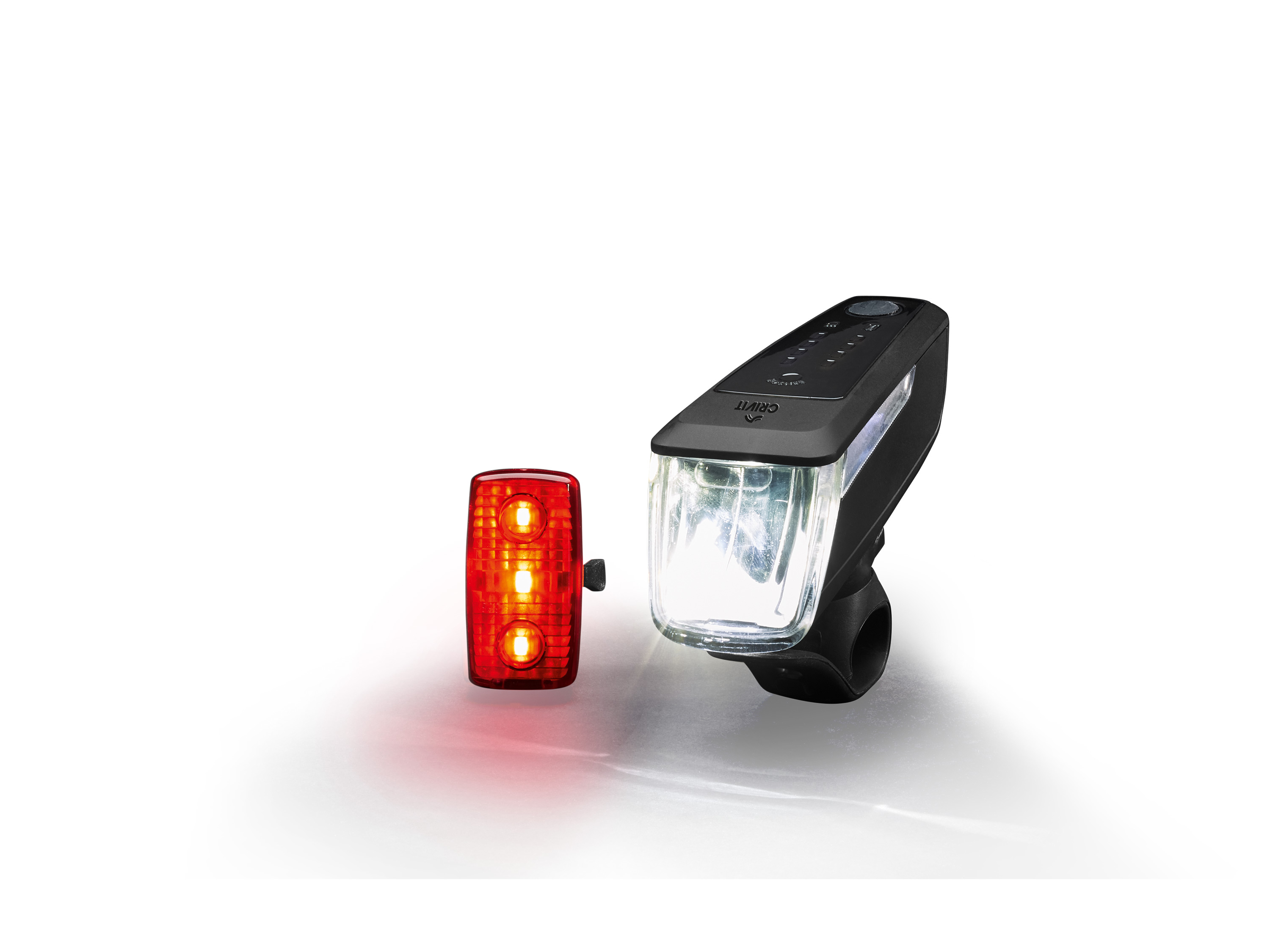 Crivit Zestaw 2 lampek rowerowych LED