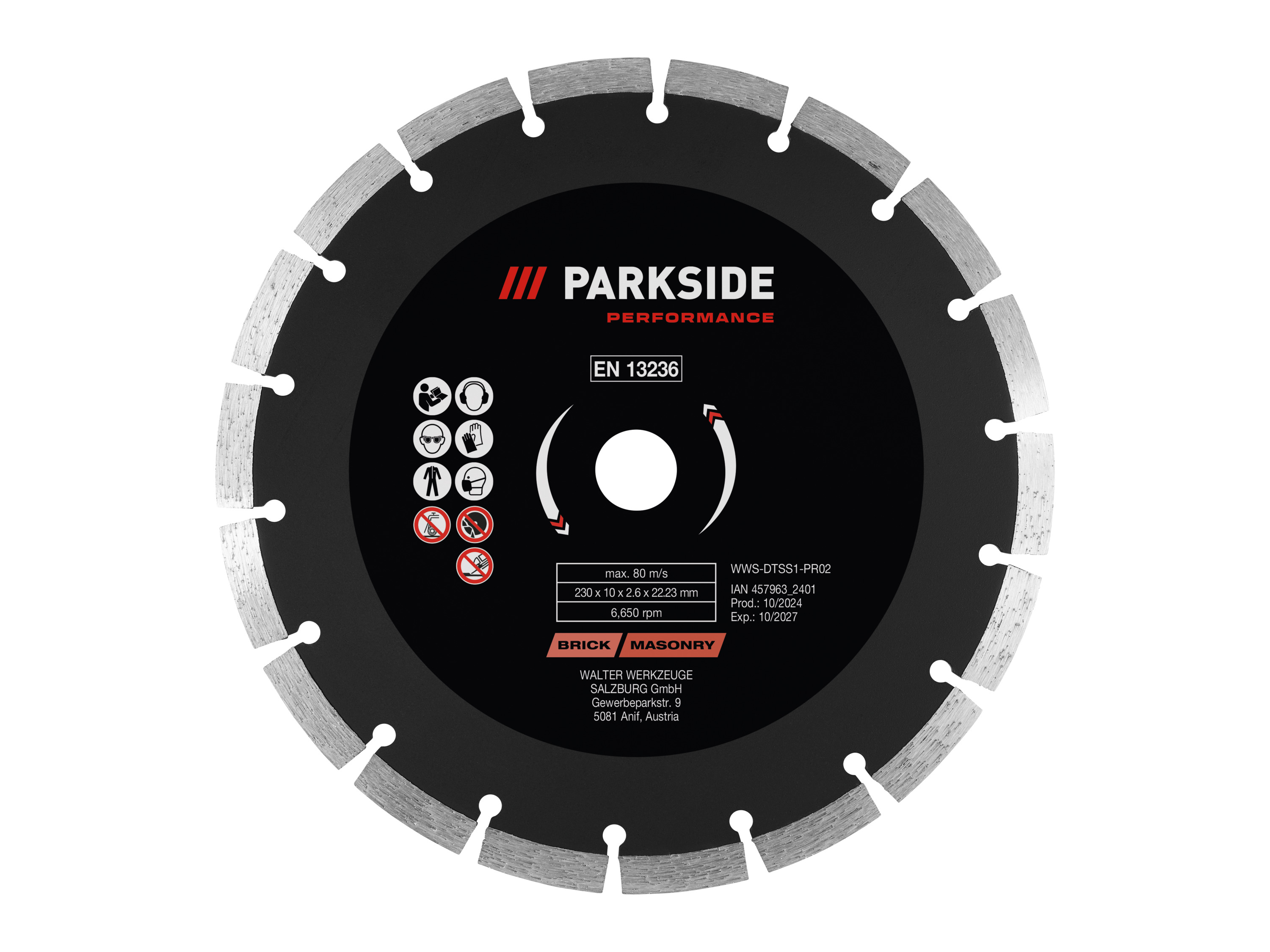 Parkside Performance Akcesoria do szlifierki kątowej, ok. Ø 230 mm Tarcze tnące segmentowe