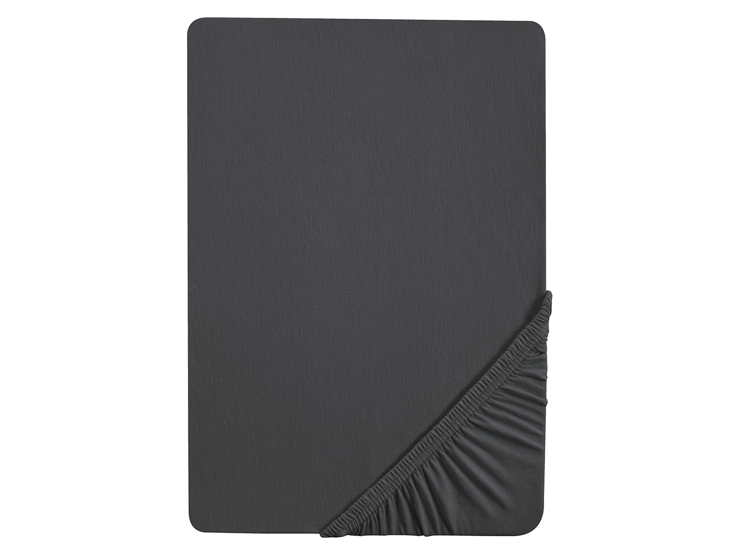 Biberna Prześcieradło z dżerseju z gumką 140 - 160 x 200 cm Stalowy, 140 - 160 x 200 cm