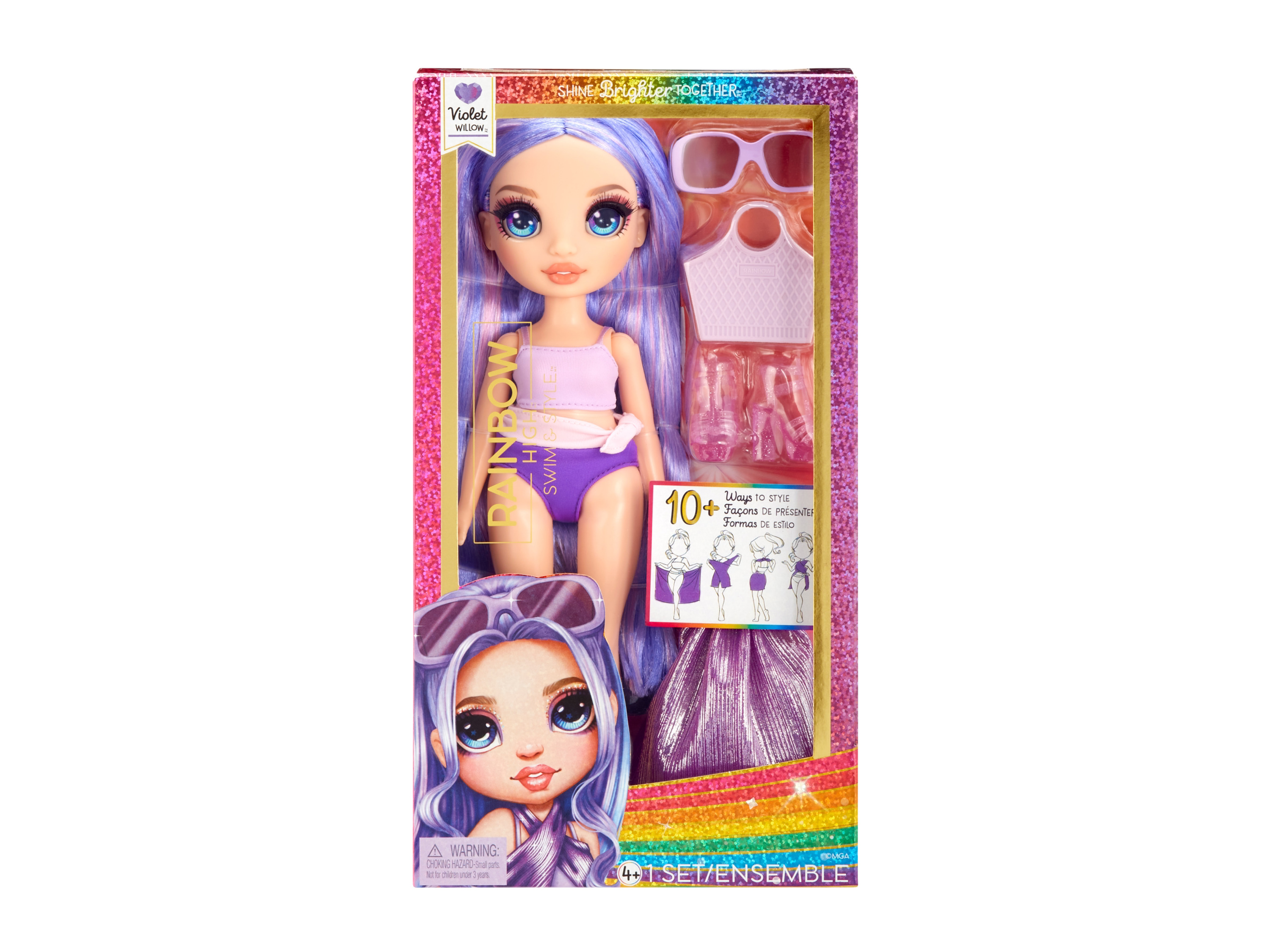 Lalka Rainbow High z kolekcji plażowej fioletowy