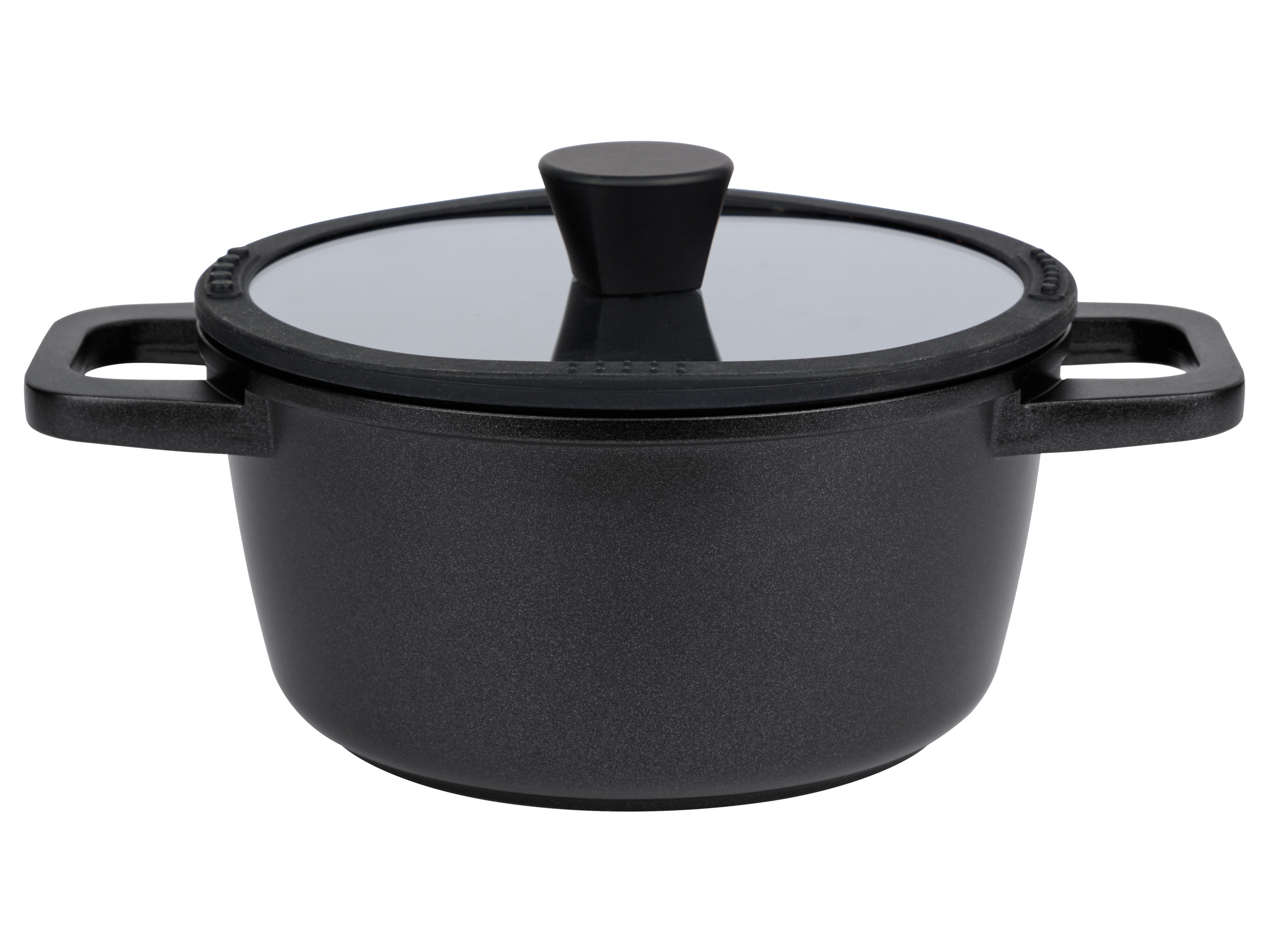 Livarno home Garnek aluminiowy z miarką, Ø 20 cm Czarny