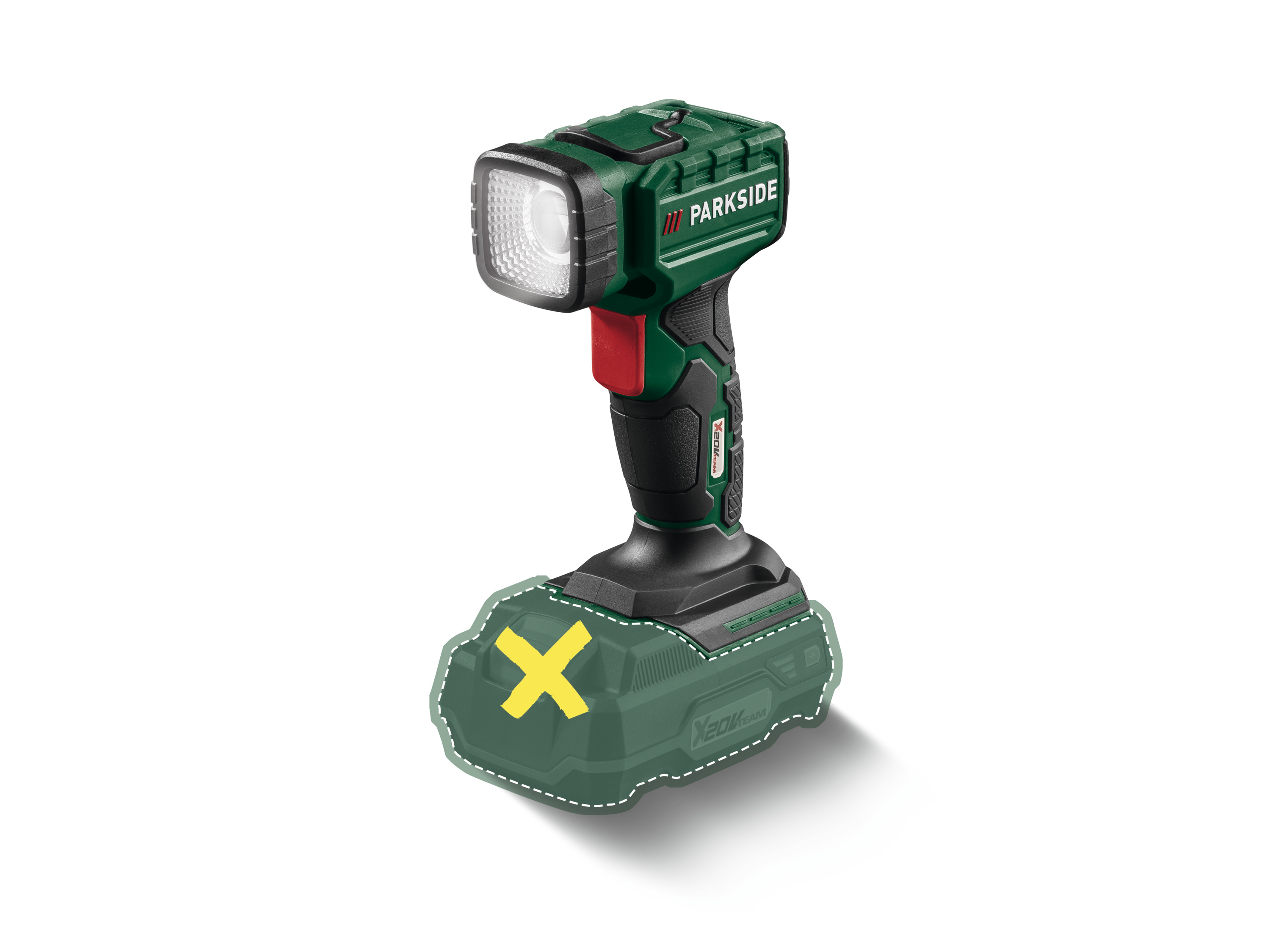 Parkside Akumulatorowa lampa ręczna Led, 20 V, Plhla 20-Li A1 bez akumulatora i ładowarki