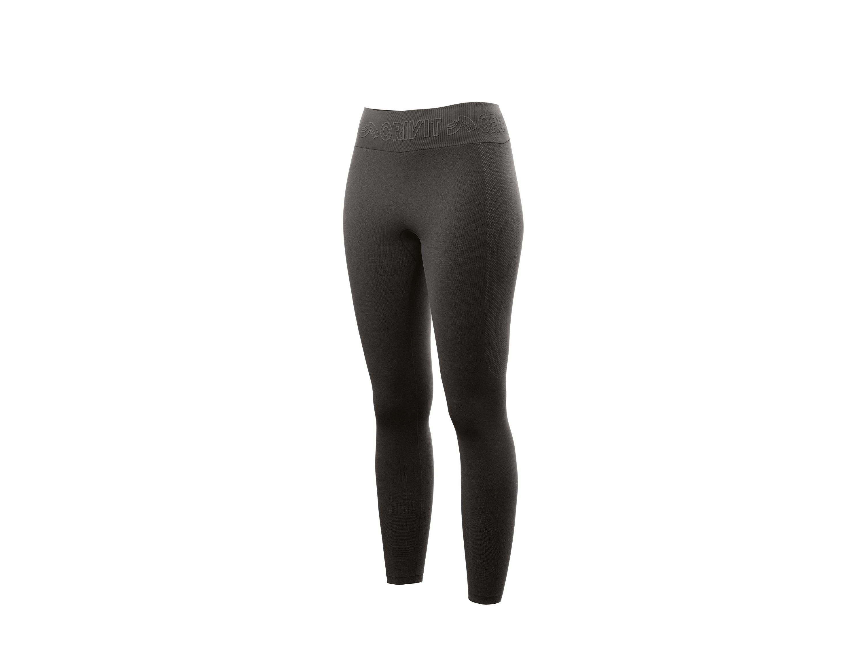 Crivit Legginsy damskie funkcyjne bez bocznych szwów Czarny/ szary, M 40/42