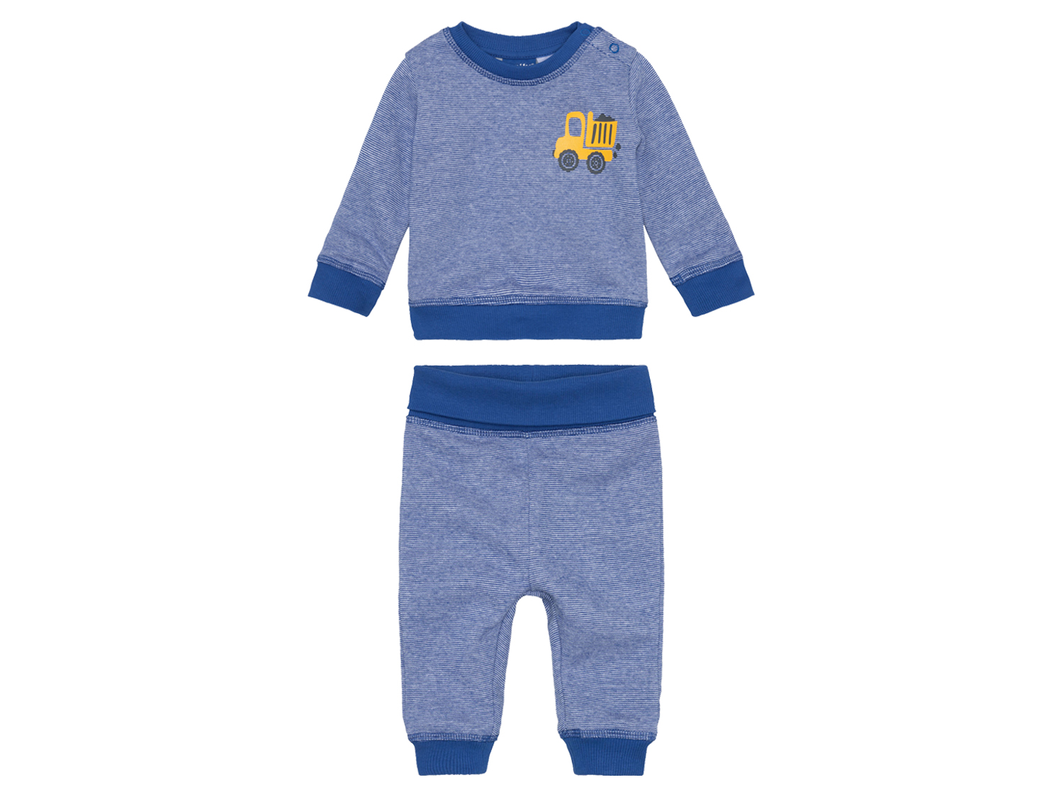 lupilu Dres niemowlęcy dla chłopca bluza + spodnie 74/80, Niebieski/szary